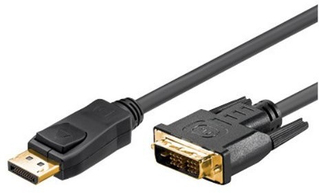 Goobay 51961 Display Port/DVI-D Adapter sieciowy, 2 m Czarny 51961