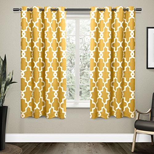 Home Exclusive Exclusive Home guertler Satin zaciemnić pomieszczenie zasłona okienna para, finansowymii ress żółte, 2-częściowy EH8136-05 2-63G