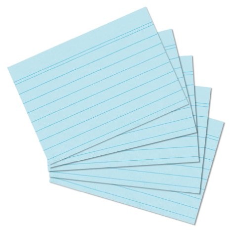 Herlitz 10836203 Index card A6, 100 sztuk, niebieski 10836203