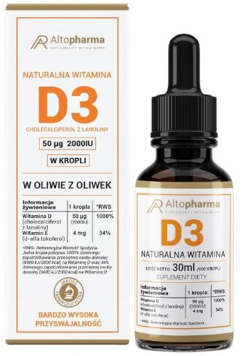 Altopharma Witamina D3 2000 IU w kroplach 30 ml 1146160
