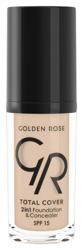 Golden Rose Total Cover 2in1 Fundation & Concealer - Podkład i korektor w jednym - 04 - BEIGE GOLID2W-ZY2W-03