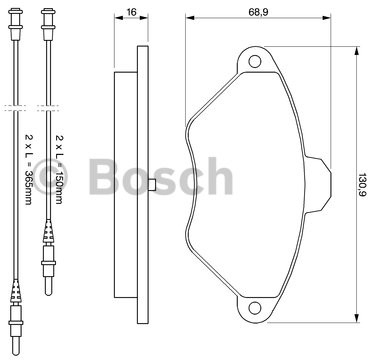Bosch Zestaw klocków hamulcowych, hamulce tarczowe 0 986 424 278