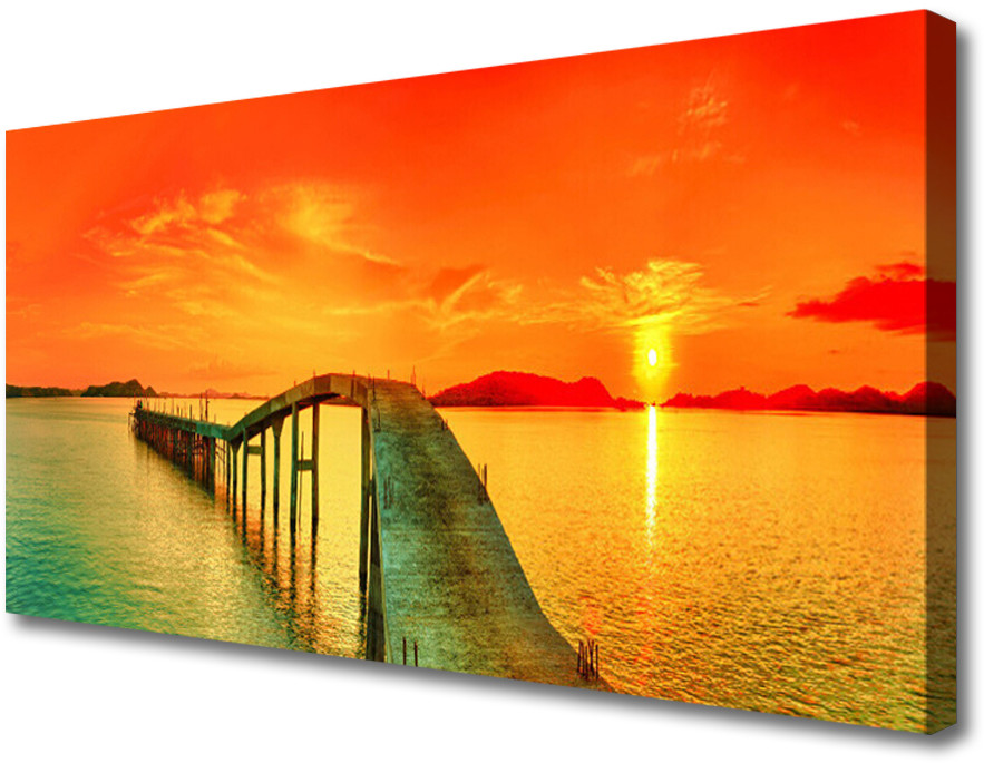 PL Tulup Obraz Canvas Most Morze Architektura 120x60cm