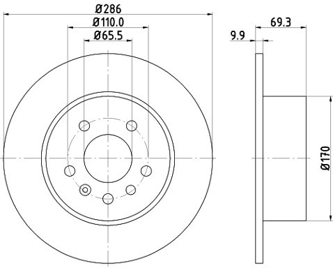 HELLA PAGID Tarcza hamulcowa PAGID 8DD355104-701