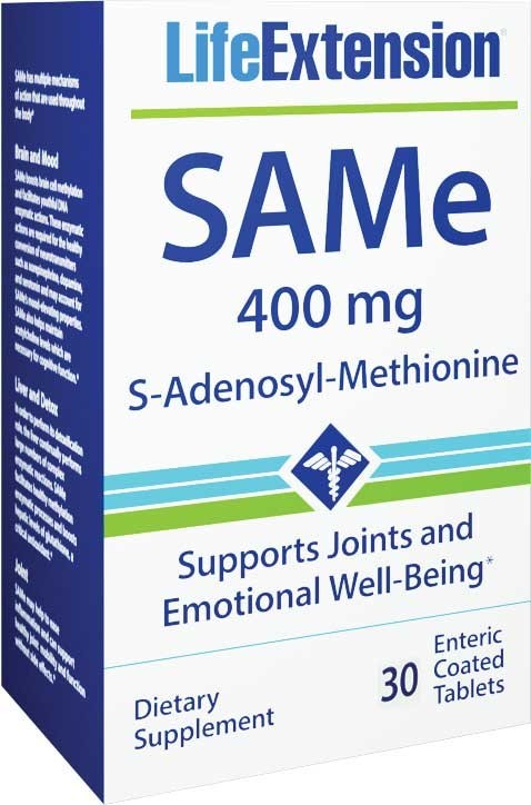 Life Extension SAM-e 400 mg (S-adenozylometionina) 30 tabletek