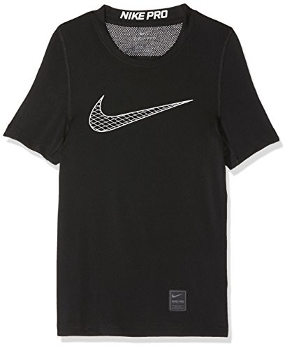 Nike chłopcy Pro Compression koszulka z krótkim rękawem, czarny, m 858233-011