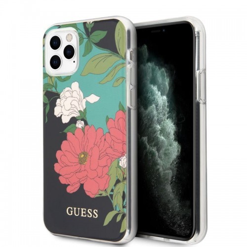 Guess Flower Shiny Collection N1 Etui iPhone 11 Pro Black 10_17050