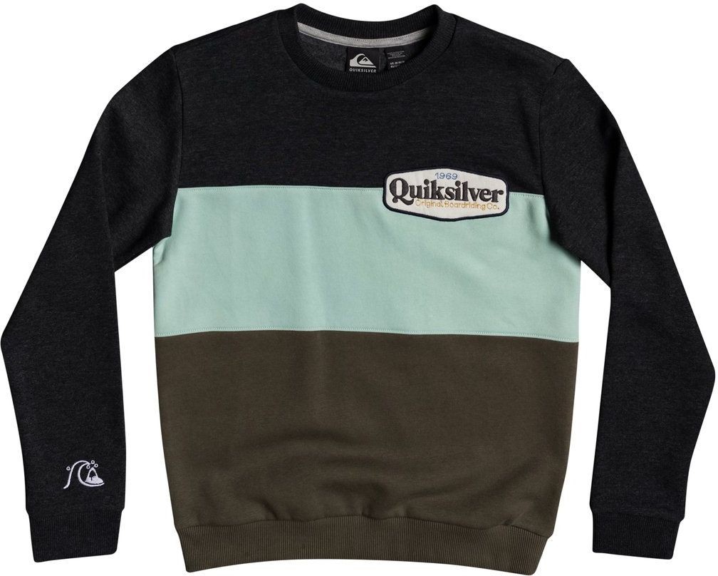 Quiksilver bluza ęca YOUTH TROPICAL BLOCK CREW Dark Grey Heather KRPH