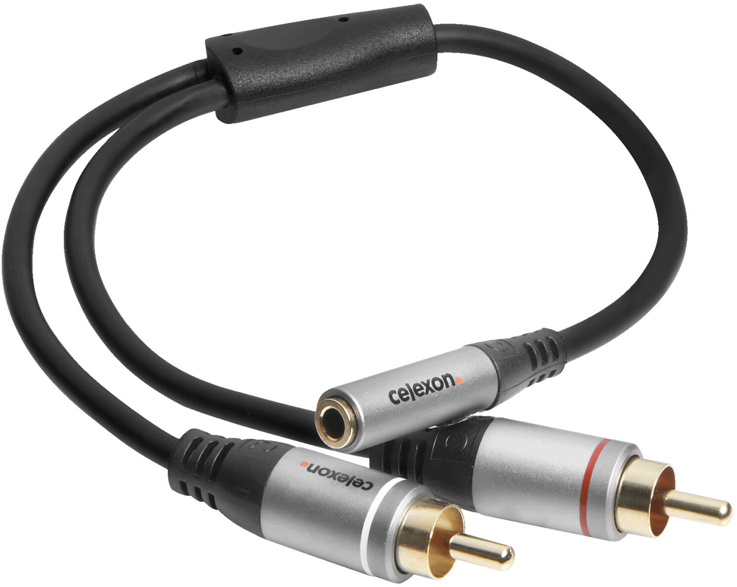 celexon Professional Line analogowy adapter audio 2x wtyczka Cinch RCA) 1x gniazda 3,5mm Minijack Stereo 0,25 m
