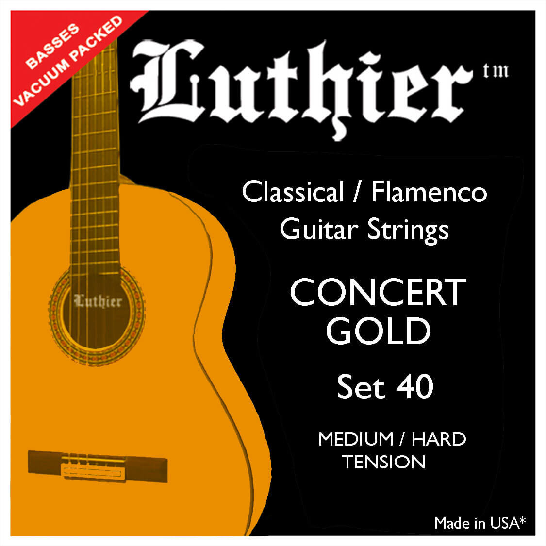 Luthier Strings 40 Concert Gold Struny do Gitary Klasycznej Gratis Prezent od Kup Instrument! 40