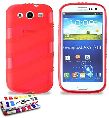 MUZZANO Oryginalne Ondula elastyczne etui ochronne do Samsung Galaxy S3 - czerwone CASPERIA ORIGINAL F14492