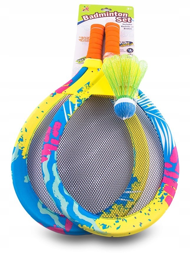 Rakietki Paletki Zestaw z lotką i piłką badminton
