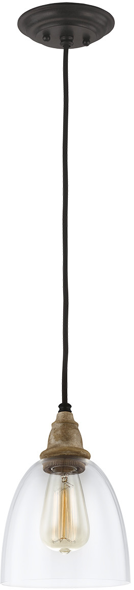 Feiss Matrimonio lampa wisząca 1 brązowa DL-MATRIMONIO1MP