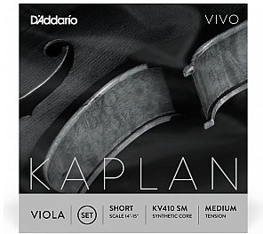 D'Addario D'Addario Kaplan Vivo Viola Zestaw strun do altówki Short Medium Tension KV410 SM