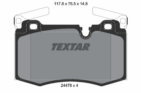 TEXTAR Zestaw klocków hamulcowych, hamulce tarczowe 2447801