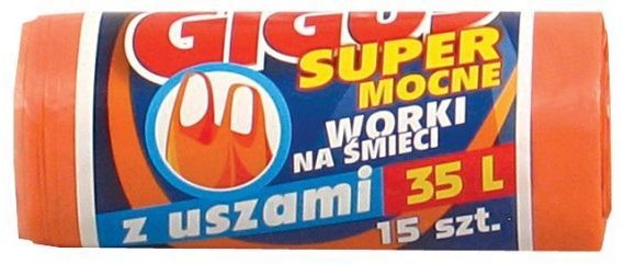 Konkret Worki na odpady z uszami Giguś Super Mocne 35 l (15 sztuk)