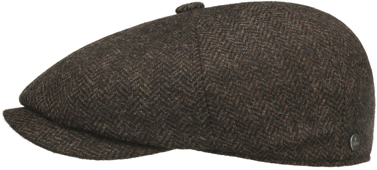 Płaski Kaszkiet Carlsen Wool Herringbone by Lierys, brązowy, 55 cm