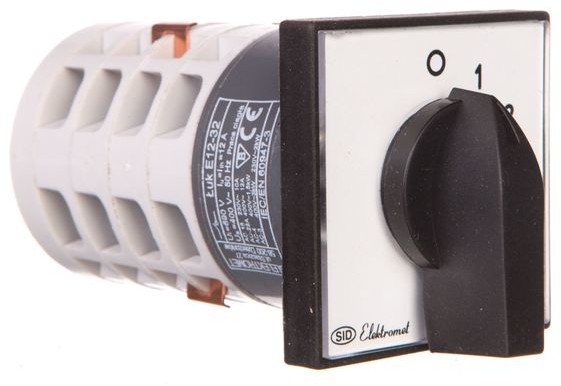 Elektromet Spółdzielnia Inwalidów Łącznik krzywkowy 0-1-2 5P 12A IP65 Łuk E12-32 921232