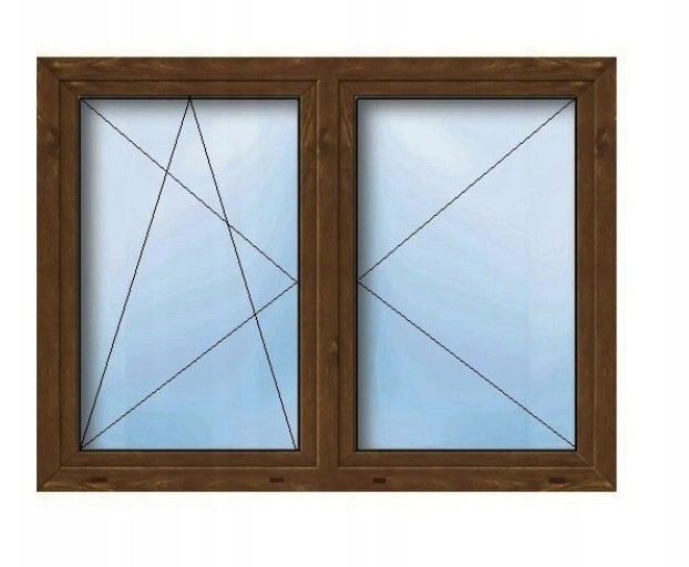 Okno Pcv 6-kom Orzech Mahoń Ru+r 1765x1535 180x160