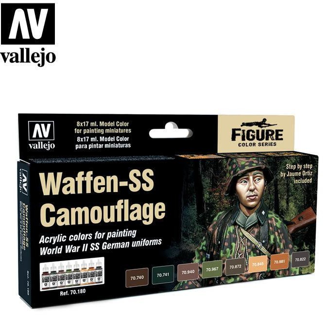 Vallejo Model Color Zestaw 8 farb - Waffen SS Camo by Jaume Ortiz Vallejo 70180