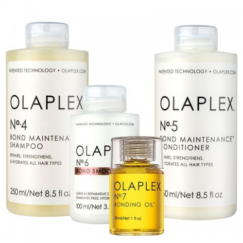 Olaplex Bond Maintenance zestaw odbudowujący | szampon No. 4, odżywka No. 5, krem No. 6, olejek No. 7 3230