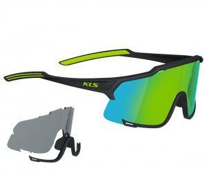 Kellys Okulary dice photochromic czarny|limonkowy OKULARY DICE PHOTO M SHINY BK/LM