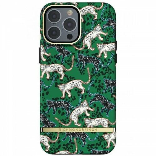 Richmond & Finch Etui iPhone 13 Pro Max, green leopard 7350111353858