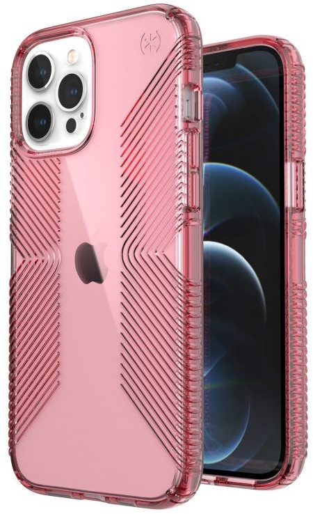 Speck Presidio Perfect-Clear with Grips - Etui na iPhone 12 / iPhone 12 Pro z powłoką MICROBAN (Vintage Rose) 138506-9285