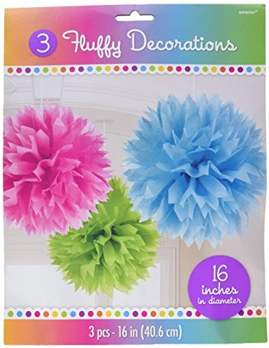 Amscan International Flausch dekoracja, wielokolorowa,  szt. w opakowaniu 18055.900000000001