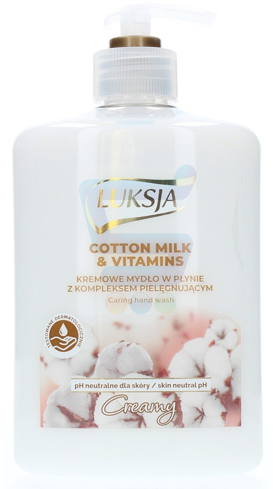 Luksja Creamy Mydło w płynie do rąk Cotton Milk & Vitamins 500 ml