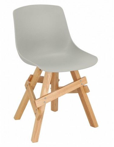 Drewniane krzesło szare Trisi