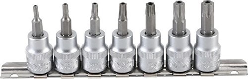 BGS 9341 wkładka bit-zestaw, profil T z otworem (do), 10 (3/8), T15-TORX T50, 7-częściowy