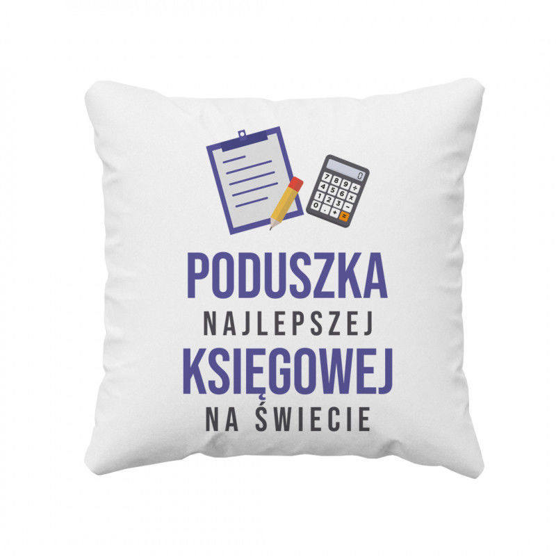 Poduszka najlepszej księgowej na świecie - poduszka z nadrukiem 6150