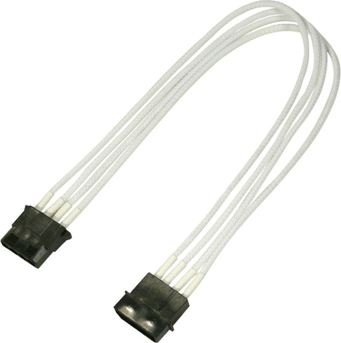 Nanoxia Kabel zasilający 4-Pin Molex przedłużacz 30cm white - 900400025