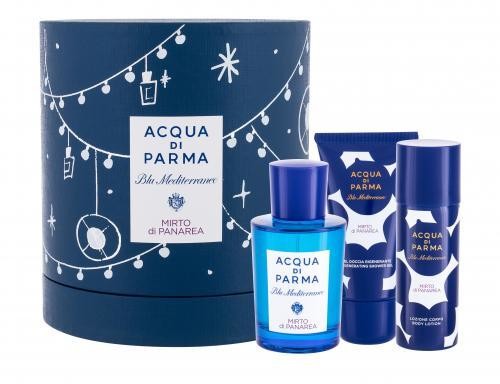 Acqua di Parma Blu Mediterraneo Mirto di Panarea zestaw Edt 75 ml + Żel pod prysznic 40 g + Mleczko do ciała 50 ml unisex