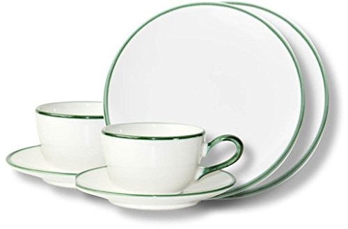 Gmundner Keramik Manufaktur GmbH Gmundner ceramika manufaktura 0190stsc06set Zielony krawędź Breakfast for Two Classic,