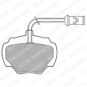 DELPHI Zestaw klocków hamulcowych, hamulce tarczowe LP475