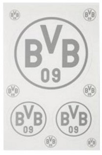 Borussia Dortmund BVB naklejka (srebrny, -częściowy zestaw) one size 67140930