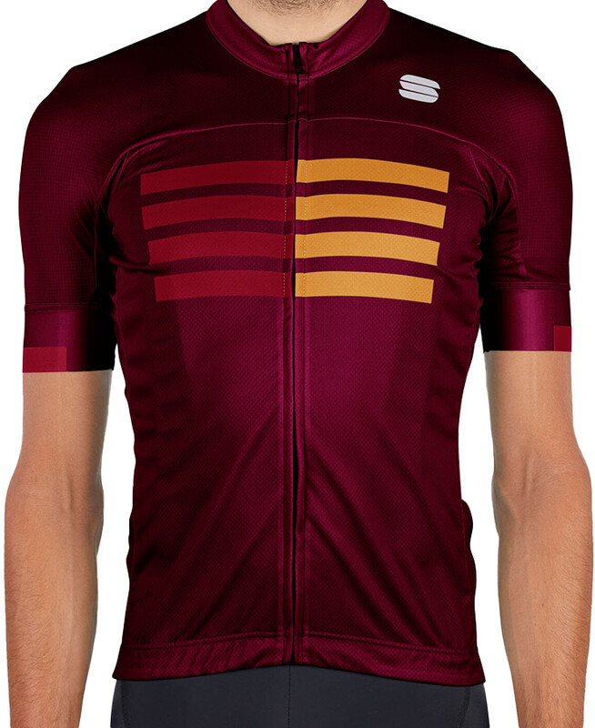 Sportful Sportful Wire Koszulka rowerowa z zamkiem błyskawicznym Mężczyźni, red wine red rumba gold L 2021 Koszulki kolarskie 1120008-605- L