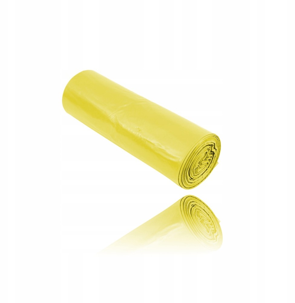 Worki Worek Na Śmieci 120L 25SZT Ldpe Moce Żółte