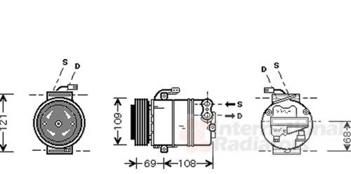 Van Wezel Van Wezel 3700K358 sprężarka, klimatyzator 3700K358