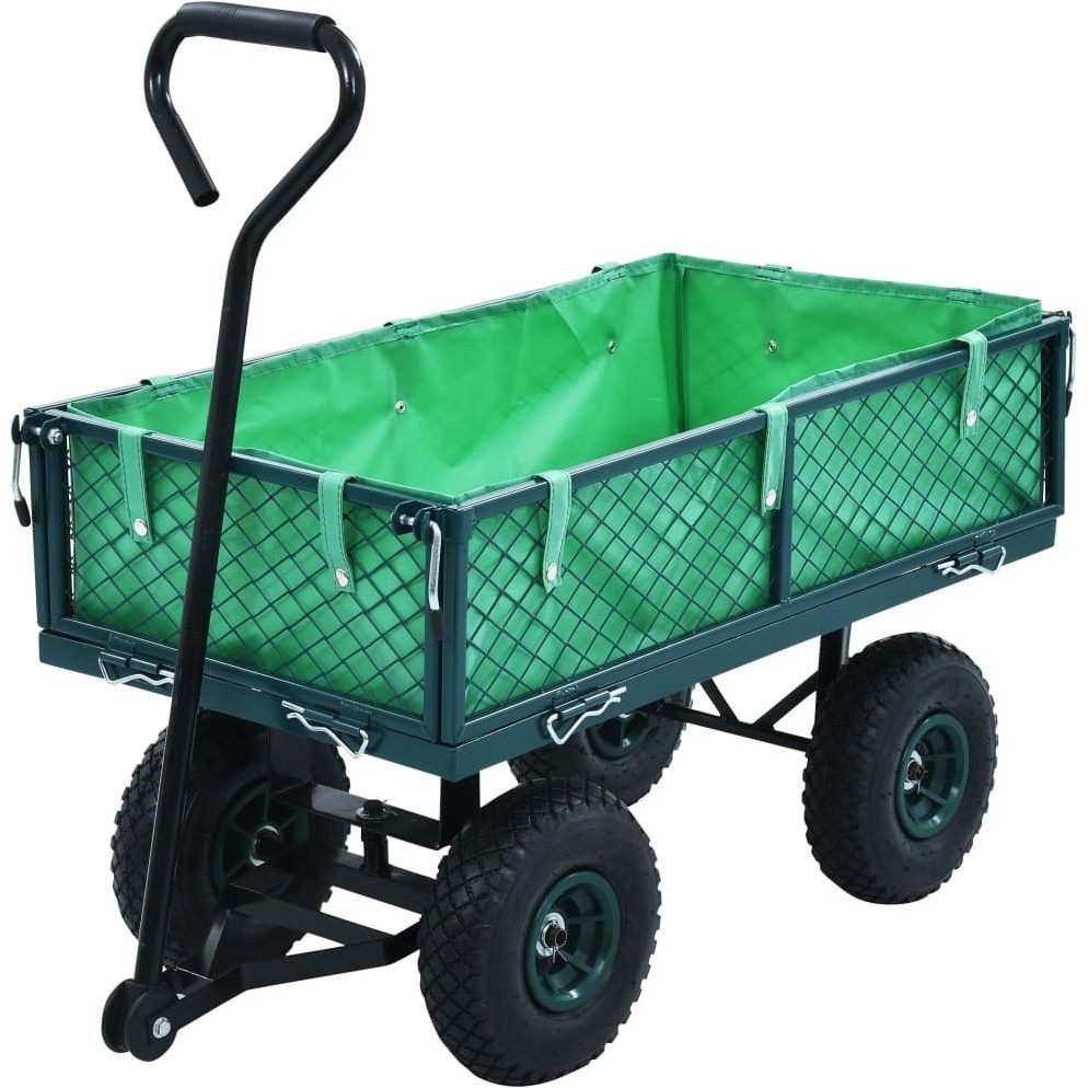 vidaXL Lumarko Ogrodowy wózek ręczny, zielony, 250 kg 145509