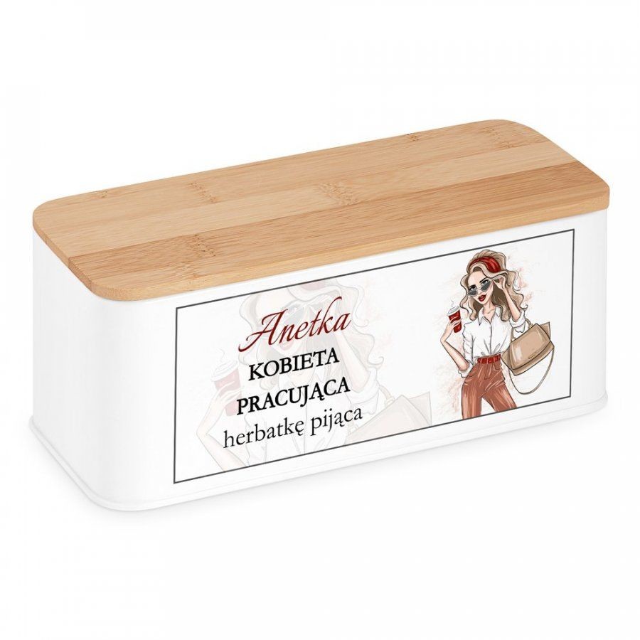Murrano Zestaw Herbat w Metalowym Pudełku Nadruk Kobieta Pracująca PDM1-HERx3-029
