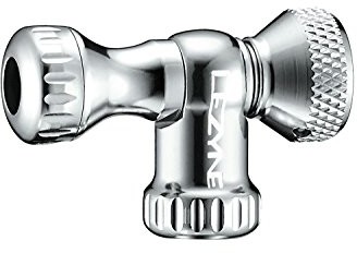 Lezyne emisję dwutlenku węgla pompka rowerowa głowa Control Drive CNC co2pumpe, srebrny błyszczący, One Size 1-C2-CTRLDR-V306