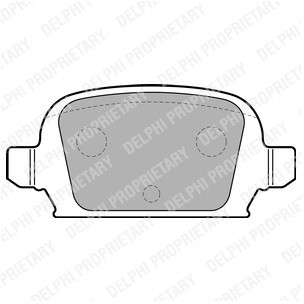 DELPHI Zestaw klocków hamulcowych, hamulce tarczowe LP1677