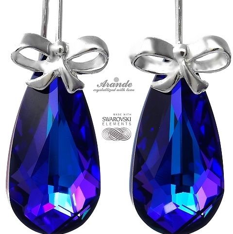 Swarovski NOWE ŚLICZNE KOLCZYKI HELIO SREBRO