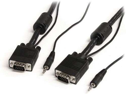STARTECH.COM StarTech. com mm5ma monitor wtyczka/wtyczka-wtyczka przewód z audio zapewnia wysoką rozdzielczość wideo (HD15 VGA, 5 m) MXTHQMM5MA