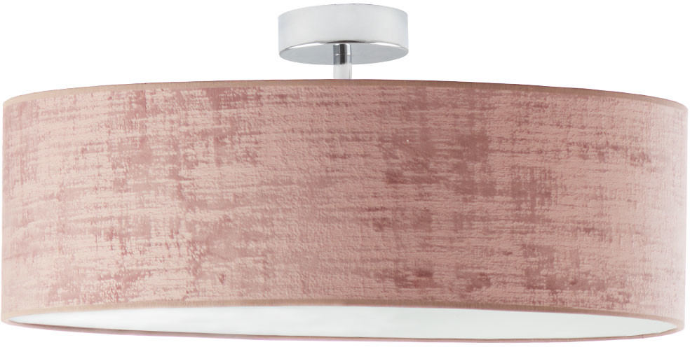 LYSNE Plafon sufitowy w stylu glamour WENECJA VELUR fi 60 cm kolor różowy 14527V/232 różowy