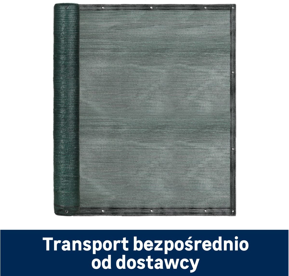 Osłona balkonowa oczkowana 1.5x25 m zielona