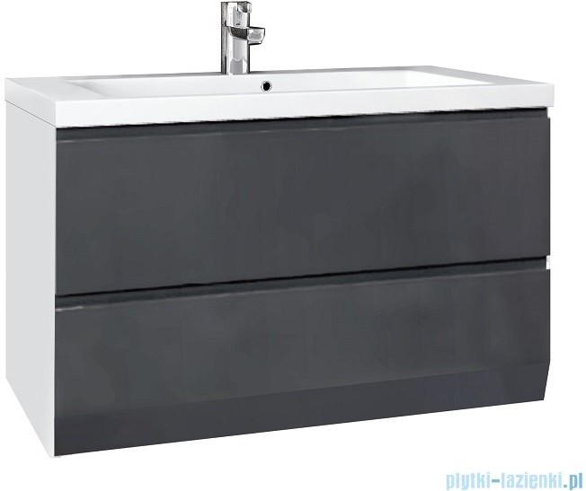 Oristo Brylant szafka z umywalką 84x50x48cm grafit/biały OR36-SD2S-85-5/UME-BR-85-92 |